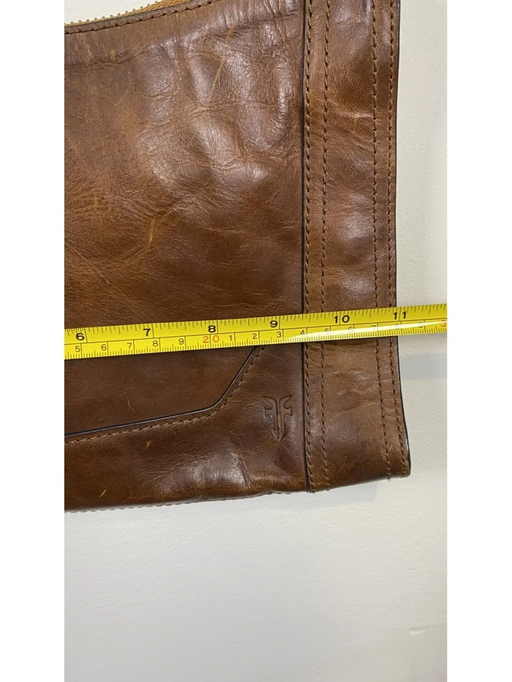 Frye Brown Leather Adjustable Strap Crossbody Bag - Picture 7 of 9